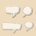 Set of speech bubbles from paper.