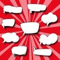 Set of Speech Bubbles in the Sixties Style Royalty Free Stock Photo