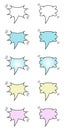 Set of speech bubbles in vector for comics. Royalty Free Stock Photo