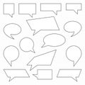 Set of Speech Bubbles. Vector illustration. Royalty Free Stock Photo