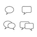 Set of speech bubbles. Vector line icon. Royalty Free Stock Photo