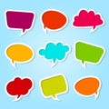 Set of speech colorful bubbles