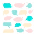 Set of speech talk bubble template Royalty Free Stock Photo