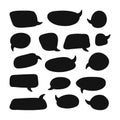 Set of speech talk bubble template Royalty Free Stock Photo