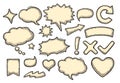 Set speech and thought bubbles. Vintage vector engraving Royalty Free Stock Photo