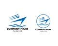 Set of Speed boat logo design template, Sea boat logo design concept Royalty Free Stock Photo