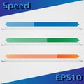 Set of speed level scale. Royalty Free Stock Photo