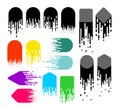 Set of speed lines. Black and white and color motion effect. Gradient background design. Vector illustration. Isolated on white ba