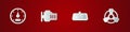 Set Speedometer, Check engine, Car mirror and motor ventilator icon. Vector Royalty Free Stock Photo