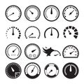 Set of speedometers icons