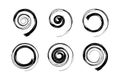 Set of Spiral Design Elements. Abstract Swirl Icons Royalty Free Stock Photo