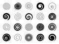 Set of spiral elements Royalty Free Stock Photo