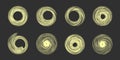 Set of spirals. Vector icons. Set of round swirls
