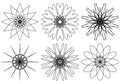 Set of spirograph design elements. Vector Royalty Free Stock Photo