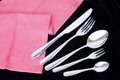 Set of spoon, Fork, knife. Royalty Free Stock Photo