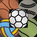 Set sport background, vector illustration. Royalty Free Stock Photo