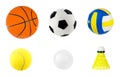 Set of sport balls Royalty Free Stock Photo