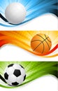 Set of sport banners