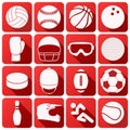 Set of sport icons in flat design