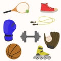 Set of sporting goods Royalty Free Stock Photo