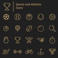 set of sports and athletic icons. Vector illustration decorative design