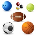 Set of Sports Ball Royalty Free Stock Photo