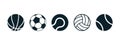 Set of sports balls icon - vector Royalty Free Stock Photo