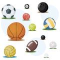 Set of sports balls. vector Royalty Free Stock Photo