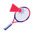 Badminton Set. Illustration