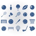 Set of sports icons. Vector illustration decorative background design Royalty Free Stock Photo