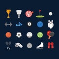 set of sports icons. Vector illustration decorative design Royalty Free Stock Photo