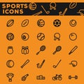 Set of sports icons.. Vector illustration decorative design Royalty Free Stock Photo