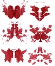 Set of spots of Rorschach Royalty Free Stock Photo