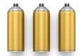 Set of spray paint cans isolated on white background. Spray bottle and dispenser Royalty Free Stock Photo