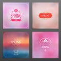 Set of spring cards.