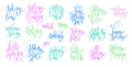 Set of spring coming hand written lettering inscription Royalty Free Stock Photo