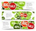 Set of spring horizontal banners Royalty Free Stock Photo