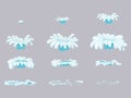 Set sprite sheet splash animation water detail