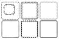 Set - square decorative frames - vector