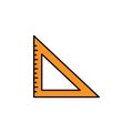 set square, measure icon. Element of education illustration. Signs and symbols can be used for web, logo, mobile app, UI, UX on
