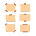 Set of square notepads, vector