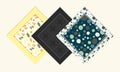 Set of square paper tissue template based on vector pattern Royalty Free Stock Photo