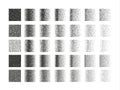 Set of 35 square stipple pattern for design. Tile spots Royalty Free Stock Photo