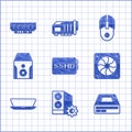 Set SSHD card, Case of computer, Optical disc drive, Computer cooler, Laptop, Uninterruptible power supply, mouse and