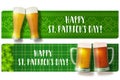 Set of St. Patrick`s day lettering banners