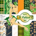 Set of St. Patrick`s Day Patterns.