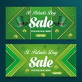 set of st patrick's day sale banner background vector Royalty Free Stock Photo