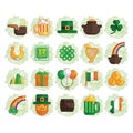 set of st.patrick's day icons. Vector illustration decorative design