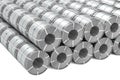 Set of stainless steel coils. Rolls of steel sheet, 3D rendering