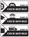 Set of stamp made in Czech Republic Royalty Free Stock Photo
